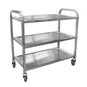 Omcan Stainless Steel Bussing Cart with 31.5″x17.6″ Tray