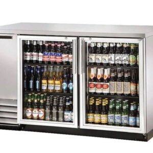 EFI 48″ 2 Door Glass Stainless Back Bar Refrigerator
