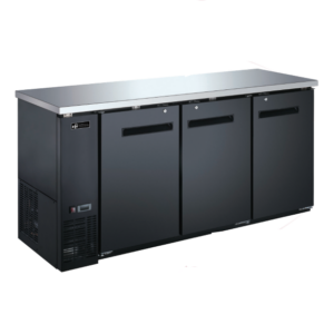 EFI 72″ 3 Door Solid Back Bar Refrigerator