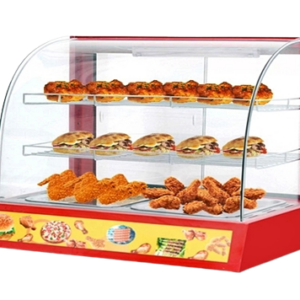 37" CHEF Curved Glass Countertop Display Warmer