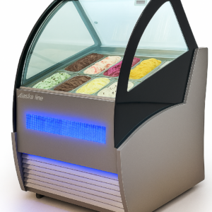 Alaska-Line 8 Pan Gelato Freezer Showcase 8.4 Cu.Ft. Capacity