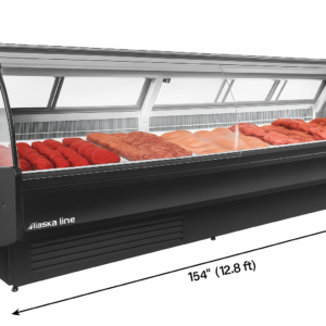 154'' - 12.8 ft Alaska-Line Gravity Cooling Meat/Deli Display Cooler Remote or Self-Contain Options