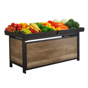63'' Plastic Tray Vegetable End Rack