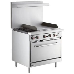 EFI 36″ Natural Gas Range With 24″ Griddle RCTRS-24G-2B-N