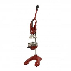 Omcan Manual Cast Iron-Red Juice Extractor with 5” Cutter Plate Diameter