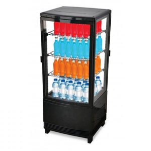 17'' Omcan Two Door Countertop Refrigerated Display Case 3 Cu.Ft -