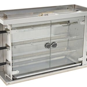 CHEF Countertop Natural Gas Rotisserie, 3 Spits, 12 Chicken Capacity