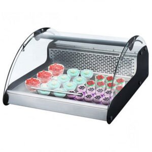 27" Omcan Curved Glass Countertop Refrigerated Display Case -
