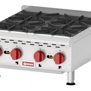 Omcan Countertop Stainless Steel Gas Hot Plate with 4 Burners