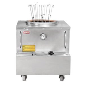 Omcan 32″ x 32″ Stainless Steel Tandoor Clay Oven – Natural Gas