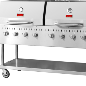 Omcan Stainless Steel Propane Outdoor BBQ Grill 8 Burners