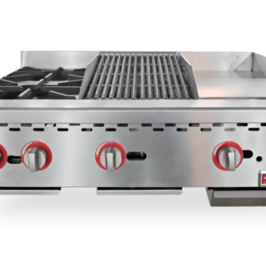 Omcan 36″ Gas Combination Hot Plate Charbroiler and Griddle Combo