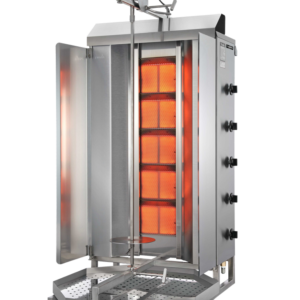 Potis MU GD5 120 kg Natural Gas Vertical Broiler / Shawarma Machine with 5 Burners | Trento – 47500 BTU