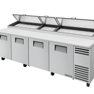 True 119" Refrigerated Pizza Prep Table 4 Door