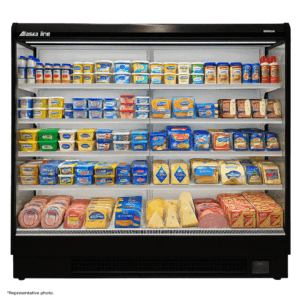 Alaska-Line 76'' Open Air Merchandise Display Cooler w/ Curtain 31.7 Cu.Ft.
