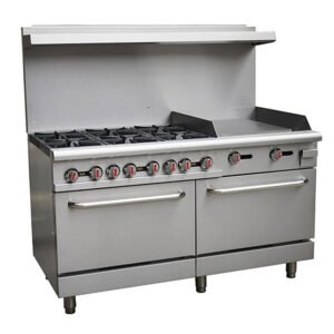 60'' CHEF Range with 24'' Griddle and 6 Burner