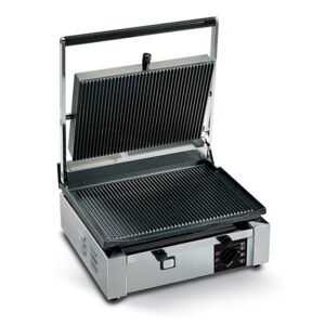 Eurodib Ribbed Top and Bottom Plates Commercial Electric Panini Grill