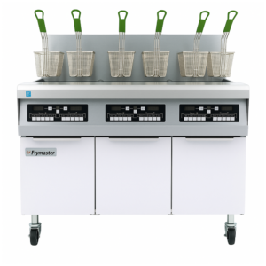 Frymaster Natural Gas 3 Unit High-Efficiency Floor Fryer System with Digital Controls 240000 BTU