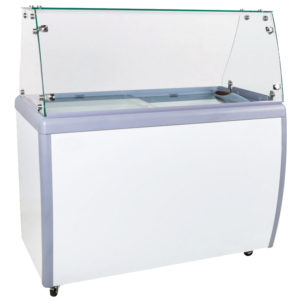 EFI 50'' Ice Cream Dipping Cabinet with Sneeze Guard