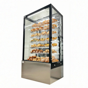 36'' CHEF Pastry Display Warmer Square Glass Black