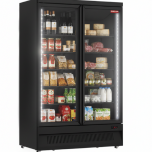 New Air 49″ 2 Swing Door Glass Refrigerator Merchandiser – All Black