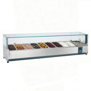 79" CHEF Refrigerated Countertop Topping Rail
