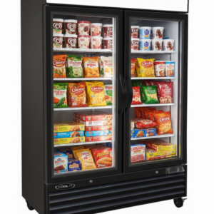 Kool-It 54" Double Glass Door Display Freezer - 48 Cu Ft.