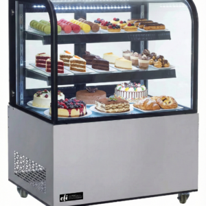 60″ EFI Curved Glass Floor Refrigerated Bakery Case -