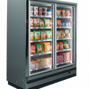 62" Alaska Line Two Glass Door Freezer Remote