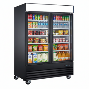 48'' EFI Double Glass Door Display Cooler 25 Cu.Ft
