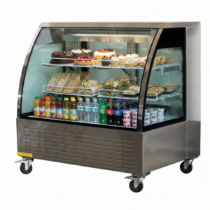 48'' CHEF Stainless Steel Curved Display Cooler 18 Cu.Ft -