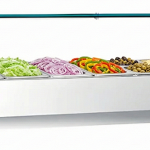 60" CHEF Refrigerated Countertop Topping Rail