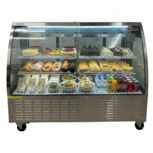 60'' CHEF Stainless Steel Curved Display Cooler 22 Cu.Ft -