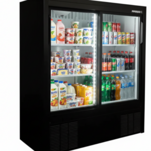 Habco ESM14SL54HC 47" 6-Shelf Double Sliding Door Merchandising Refrigerator