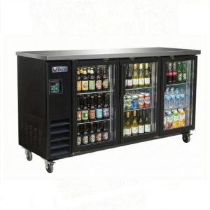 Ikon 73.1" Three Glass Door Bar Cooler - 20 Cu.Ft., IBB-73-3G-24
