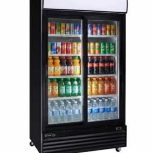 44" Kool-It Double Sliding Glass Door Display Cooler - 31 Cu. Ft.