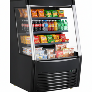 Omcan 33″ Grab-and-Go Open Refrigerated Self-Serve Display Case with 13.77 cu.ft. Capacity – Black