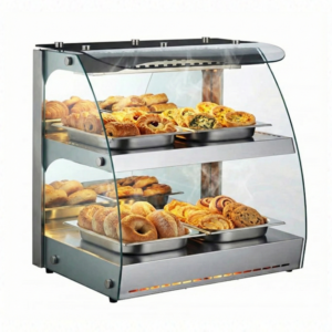 25'' Omcan Double Shelf Full Service Heated Display Case 100L Capacity