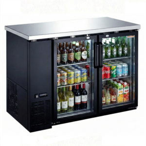 New Air 49" Two-Glass Door Back Bar Refrigerator with 339L Capacity
