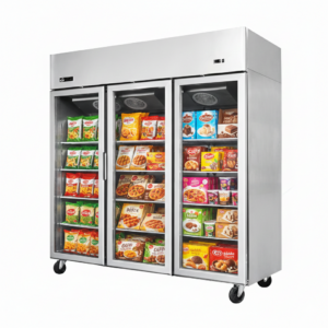 78" EFI 3 Door Glass Reach In Freezer 67 Cu.Ft.