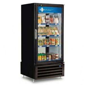 QBD 24.8 One Section Pass Thru Glass Door Merchandiser