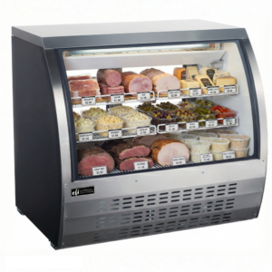 36″ EFI Curved Glass Refrigerated Deli Display Case 12 Cu.Ft -