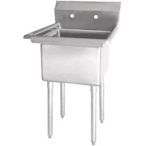 EFI 18″ x 18″ x 11″ Center Drain One Compartment Sink With No Drain Board