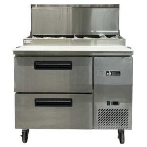 EFI 44" Refrigerated Pizza Prep Table with Two Drawers