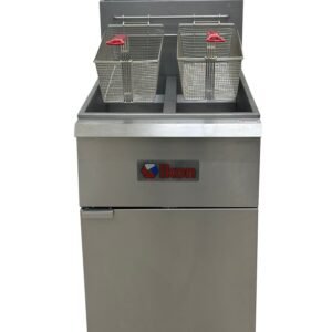 Ikon Natural Gas 40 lb. Capacity per Tank Split Tank Fryer - 120000 BTU