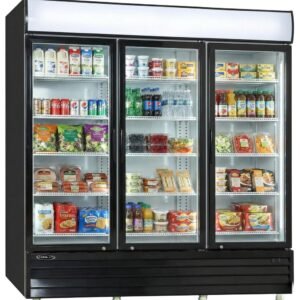 Kool-It 78" Triple Glass Door Display Commercial Cooler - 73 Cu. Ft.