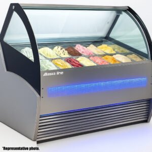 Alaska-Line 62'' 16 Pan Gelato Freezer Showcase 18 Cu.Ft. Capacity