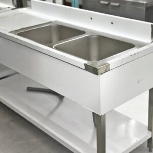 71'' Stainless Steel Two Compartment & Left Drainboard Sink