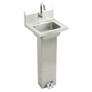 EFI 17″ x 15″ Wall Mounted Hand Sink With Faucet & Pedestal Base