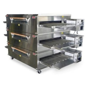 32'' XLT Triple Deck Conveyor Natural Gas Pizza Oven